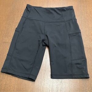 Baleaf Women's High-Waist Black Bike Shorts